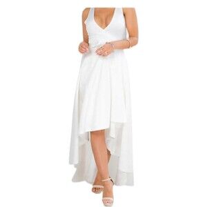 High-low Sleeveless V-Neck Plus Sz Maxi Wrap Dress Sz 1X